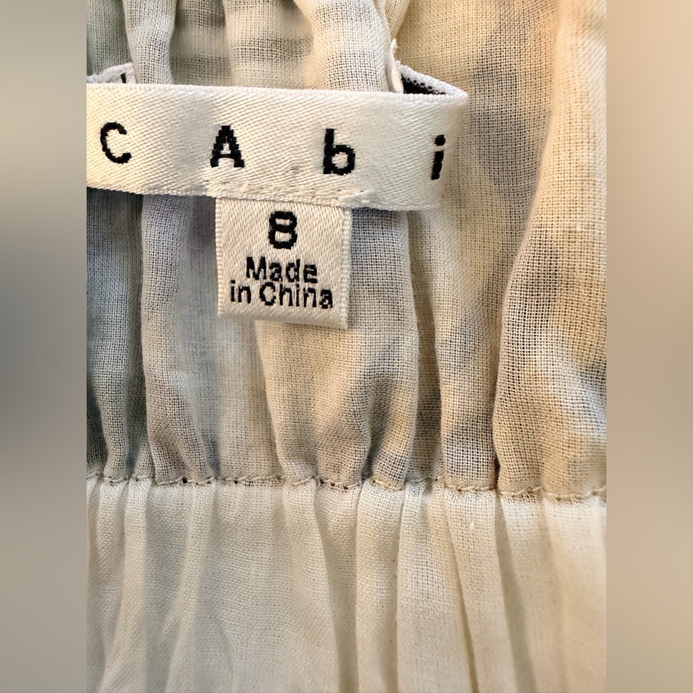 Cabi Patchwork Beaded Spaghetti Strap Sundress Size 8 Empire Waist - Picture 5 of 7